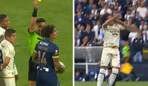 Paolo Guerrero le metió un durísimo codazo a Williams Riveros y lo dejó tendido: el árbitro solo le mostró amarilla