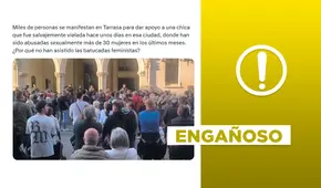 Este video sí muestra una manifestación contra la violencia hacia la mujer, pero es del 2020