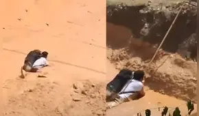 Huaico en Huánuco: hombre es arrastrado y queda atrapado en lodo, pero logra sobrevivir