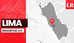 Temblor de magnitud 4,0 se sintió en Lima hoy, según IGP