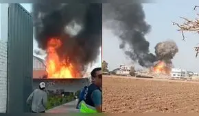 Incendio en Lurín: evacúan a estudiantes de dos colegios cerca del almacén por seguridad