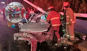 Arequipa: cinco universitarios quedan en estado crítico tras chocar automóvil contra un poste