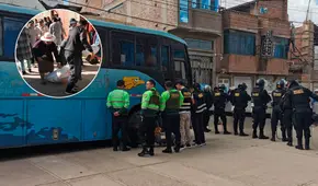 Juliaca: comerciantes se enfrentan a policías y frustran intervención por presunto contrabando
