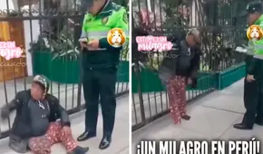 Policía peruano expone a hombre que simulaba discapacidad para estafar y pedir dinero en la calle: “Hizo aparecer su pierna”