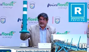Conos celestes en Miraflores generan críticas por similitud con Renovación Popular y alcalde responde "tenemos vecinos daltónicos"
