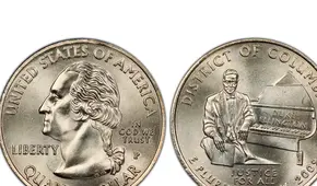 Esta moneda de 25 centavos del Distrito de Columbia podría alcanzar un valor de hasta US$4.500 en el mercado coleccionista Esta moneda de 25 centavos del Distrito de Columbia podría alcanzar un valor de hasta US$4.500 en el mercado coleccionista