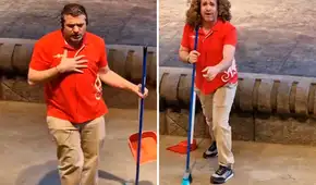 Personal de limpieza imita a David Bisbal mientras barre y se vuelve viral: "¡Que le suban el sueldo!"