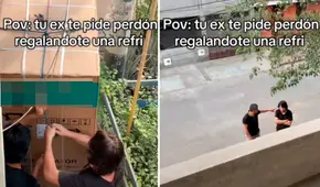 Ex pareja le regala un refrigerador para pedirle perdón y usuarios de TikTok estallan: "Y yo disculpando de a gratis"