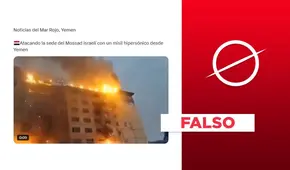 Video no muestra un ataque misilístico de los hutíes contra la sede del Mossad en Israel