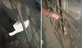 Puente peatonal en el Callao luce oxidado, sin luz y es foco de asaltos constantes: vecinos cruzan con temor a diario