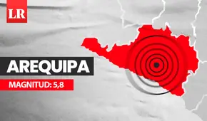 Temblor de magnitud 5,8 remeció Arequipa hoy, según IGP