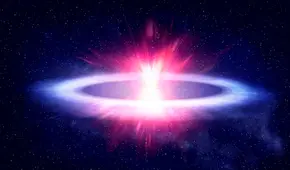 Un gran estallido espacial del tamaño de nuestro sistema solar revelaría el nacimiento de un agujero negro
