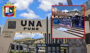 Gran marcha en Puno: UNA protesta contra la municipalidad provincial y reclama terrenos frente al lago Titicaca