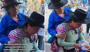 Comerciante peruana cargó en la espalda a su madre para vender tunas en Abancay: “Mamá, una sola” Comerciante peruana cargó en la espalda a su madre para vender tunas en Abancay: “Mamá, una sola”
