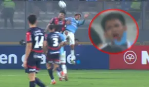 Jhilmar Lora terminó con la boca ensagrentada y sin un diente en el Sporting Cristal vs Cerro Porteño