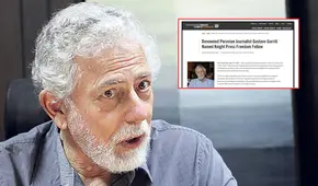 Gustavo Gorriti es nombrado Knight Fellow para la libertad de prensa: "Representa un gran estímulo para mí"