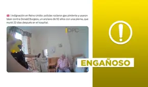 Policías de Reino Unido sí atacaron a un anciano de 92 años, pero no murió por agresión ni ocurrió en 2025