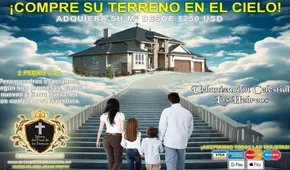 Iglesia genera polémica por vender terrenos en el cielo a US$250 por m2 y en redes bromean: “¿Y si me voy al infierno?"