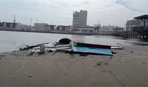 Chiclayo: fuertes oleajes destruyen parte de muelle de Puerto Eten