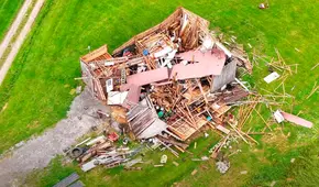 Dron capta las dramáticas consecuencias del tornado que azotó el centro de Kentucky: fenómeno dejó una persona muerta