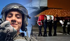 Así llegaron los restos de Ashley Vargas a la Base Aérea Las Palmas: sobre los hombros con la bandera de Perú