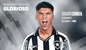 Joaquín Correa nuevo fichaje del Botagofo: el argentino se une a las filas del equipo brasileño para jugar el mundial de clubes