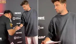 ElZeein le firma autógrafo a Gerard Piqué y desata risas en redes: "Ni Shakira lo dejó tan confundido"