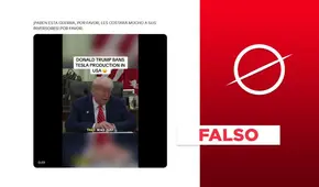 Es un montaje este video en el que Donald Trump prohíbe la producción de Tesla en Estados Unidos