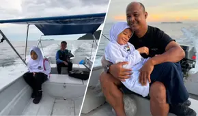 La increíble historia de un padre que cruza el mar cada día desde hace 7 años para llevar a sus hijos al colegio y vuelve a casa en barco