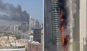 Incendio masivo en un rascacielos de 67 pisos de Dubái obliga a evacuar a más de 3.800 residentes