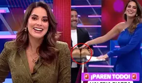 Valeria Piazza asombra tras llevar sus pantuflas al set de América TV por si hay otro sismo: "Por prevención"