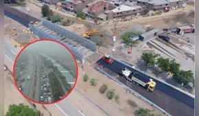 Gran congestión vehicular en la autopista Ramiro Prialé tras inicio de obras en avenida Pedro Ruiz Gallo en Ate