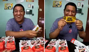 Así descubrió un peruano que ganó el ticket dorado de chocolate HH: gastó casi S/1.000 en 101 barras de este dulce