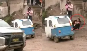 Reportera se resbala durante transmisión en vivo y se hace viral en redes sociales: "Esto solo pasa en Perú"