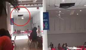 Tercer colapso en Plaza Norte durante junio: se cae parte del techo del patio de comidas mientras visitantes almuerzan
