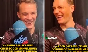 Silvio Valencia se hizo 'amigo' de Manuel Neuer: compartieron risas tras curiosa pregunta sobre jugadores peruanos