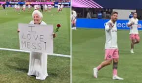 Mujer de 98 años sorprende a Lionel Messi en partido de Inter Miami con peculiar mensaje y es viral: "Cásate conmigo"