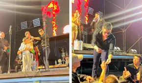 Chechito interrumpe su concierto para ayudar a hombre invidente a vender caramelos al público y en redes lo aplauden: “Gran gesto”