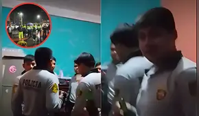 Ronderos castigan a policías tras encontrarlos bebiendo alcohol en pleno horario laboral en Puno