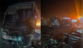 Triple choque entre camioneta, camión semiremolque y bus deja 1 muerto y 5 heridos en Arequipa Triple choque entre camioneta, camión semiremolque y bus deja 1 muerto y 5 heridos en Arequipa