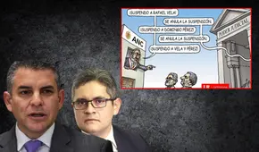 Suspensiones anuladas: Carlincatura expone los ataques del jefe de la ANC contra Domingo Pérez y Rafael Vela