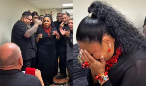 Eva Ayllón se emociona al recibir romántica ‘pedida de mano’ y genera revuelo en redes sociales: “Se nos casa”