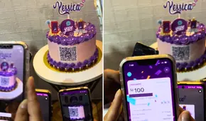 Joven colocó QR de Yape en su torta de cumpleaños para que sus amigos le 'yapearan' y redes estallan: "Visionaria"