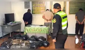 Con 90 kilos de marihuana: detienen a dos policías en Huánuco mientras trasladaban droga hacia Chimbote