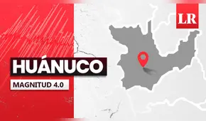 Temblor de magnitud 4,0 se sintió en Huánuco hoy, según IGP