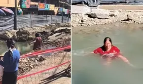 Peruana deja en shock a usuarios de TikTok luego de bañarse en medio de una construcción: “No era una piscina”
