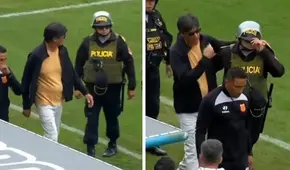 Ángel Comizzo fue expulsado ante Sporting Cristal, pero no se quiso ir y la policía tuvo que sacarlo