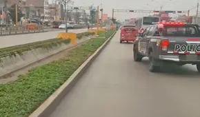 Mototaxi invade carril exclusivo del Metropolitano e intenta escapar de patrullero de la Policía