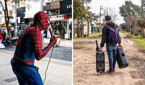 Superó un tumor, no podía trabajar y se convirtió en el 'Spiderman' cantante en Argentina: ahora gana más que como albañil