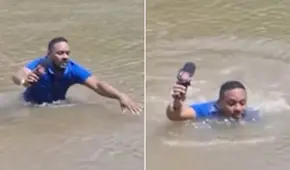 Reportero halla cuerpo de una niña desaparecida al pisarlo en medio de un río durante una transmisión en vivo en Brasil